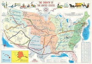 Seller image for The Growth of the United States General Drafting Company's map celebrating America's bicentennial. for sale by Curtis Wright Maps