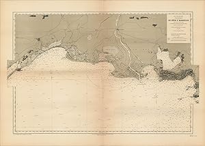 Bild des Verkufers fr Mer Mediterranee Cote de France de Sete a Marseille Detailed navigational chart of France's southern coast. zum Verkauf von Curtis Wright Maps