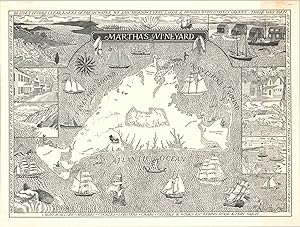 Seller image for Martha's Vineyard - Scarce and stunning lithographed map of Martha's vineyard. for sale by Curtis Wright Maps