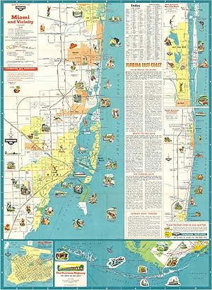 Seller image for Miami and Vicinity Road map of Miami issued by Standard Oil in 1958. for sale by Curtis Wright Maps