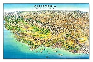 Seller image for California and Nevada Cartoon map of California and Nevada with an emphasis on regional topography. for sale by Curtis Wright Maps