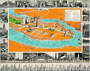 Seller image for Hotel Taft New York Charming pictorial bird's eye view of Manhattan with a clear promotional emphasis. for sale by Curtis Wright Maps