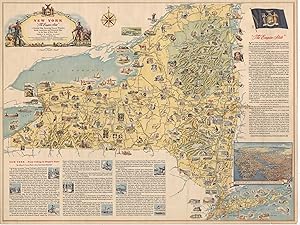 Seller image for New York "The Empire State" "Postwar pictorial celebration of "The Empire State" for sale by Curtis Wright Maps