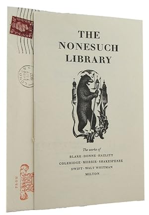 THE NONESUCH LIBRARY: The works of Blake Donne Hazlitt Coleridge Morris Shakespeare Swift Walt Wh...