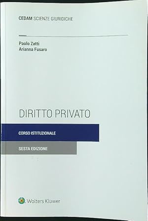 Bild des Verkufers fr Diritto privato. Corso istituzionale zum Verkauf von Librodifaccia