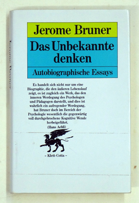 Bild des Verkufers fr Das Unbekannte denken. Autobiographische Essays. zum Verkauf von antiquariat peter petrej - Bibliopolium AG