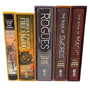 Image du vendeur pour George R.R. Martin "A Knight Of Seven Kingdoms", "Fire & Blood", "Rogues", "The Book Of Swords", "The Book Of Magic" Signed Limited Edition Partial Matching Set [Very Fine] mis en vente par veryfinebooks
