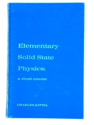 Bild des Verkufers fr Elementary Solid State Physics zum Verkauf von World of Rare Books