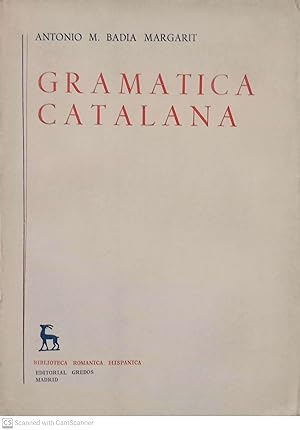 Seller image for GRAMTICA CATALANA Tomo I for sale by Librovicios