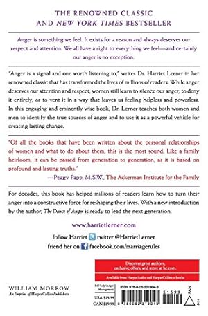 Seller image for The Dance of Anger: A Woman's Guide to Changing the Patterns of Intimate Relationships for sale by -OnTimeBooks-