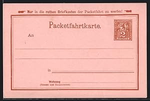 Ansichtskarte Berliner Packetfahrt AG, Packetfahrtkarte 2 Pf., Private Stadtpost