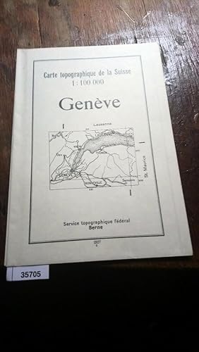 Carte topographique de la Suisse 1 : 100000 Geneve