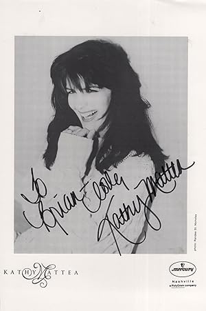 Seller image for Kathy Mattea Mercury Nashville Records 10x8 Hand Signed Photo for sale by Postcard Finder