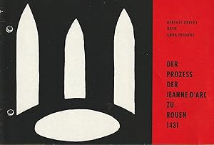 Immagine del venditore per Programmheft Brecht / Seghers DER PROZESS DER JEANNE D'ARC Zu ROUEN 1431 Premiere 16. Dezember 1970 Spielzeit 1970 / 71 Heft 6 venduto da Programmhefte24 Schauspiel und Musiktheater der letzten 150 Jahre