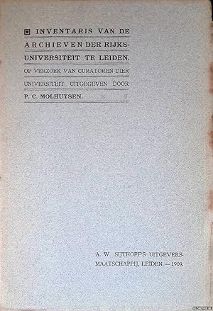 Image du vendeur pour Inventaris van de archieven der Rijksuniversiteit te Leiden mis en vente par Klondyke