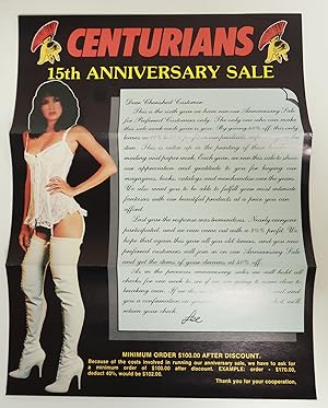 Centurians 15th Anniversary Sale Vintage Newsletter Paper Catalog Sheet