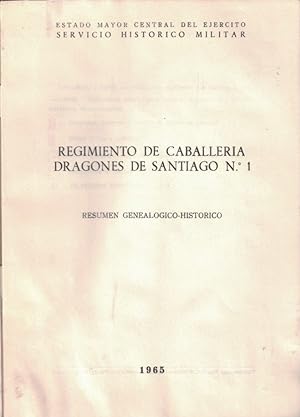Immagine del venditore per REGIMIENTO DE CABALLERA DRAGONES DE SANTIAGO N 1. RESUMEN GENEALGIVCO-HISTRICO venduto da Librera Torren de Rueda
