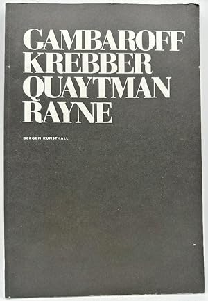 Seller image for Gambaroff, Krebber, Quaytman, Rayne for sale by Ivy Ridge Books/Scott Cranin