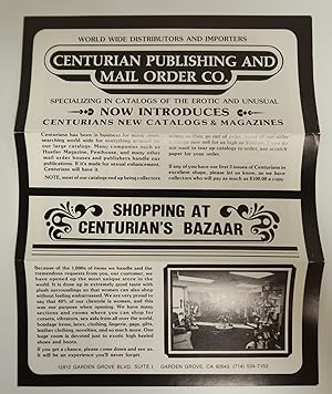Centurian Publishing and Mail Order Co. - Vintage Order Form Pamphlet Paper Fold Out