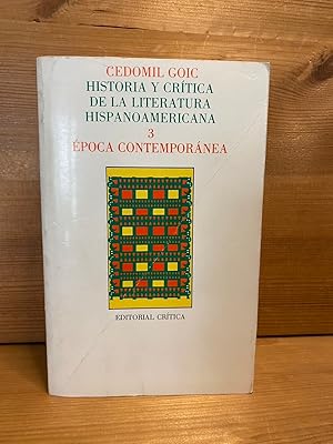 Seller image for Historia Y Critica De La Literatura Hispanoamericana 3 Epoca Contemporanea for sale by Buchhandlung Neues Leben