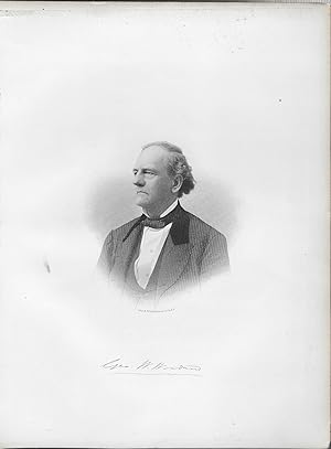 Honorable George W. Woodward Portrait, Steel Engraving, with Facsimile Signature