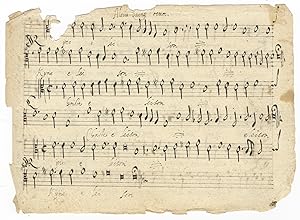 Manuscript musical settings for 5 voices. Altus part only. Italian, first half of the 17th century