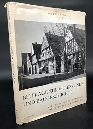 Bild des Verkufers fr Beitrge zur Volkskunde und Baugeschichte. Der Raum Westfalen Band IV/2. zum Verkauf von Antiquariat an der Linie 3