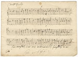 Crux fidelis. Manuscript musical setting for 4 voices in score. Italian, first half of the 17th c...