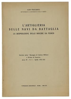 Imagen del vendedor de L'ARTIGLIERIA SULLE ANVI DA BATTAGLIA. La disposizione delle bocche da fuoco. Estratto dalla "Rassegna di Cultura Militarre e Rivista di Fanteria" Anno IX N.4 aprile 1943-XXI.: a la venta por Bergoglio Libri d'Epoca