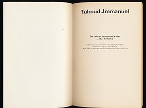 Talmud Jmmanuel : Die Lehren Jmmanuels alias Jesus Christus. Erstübersetzung einer aramäischen Or...