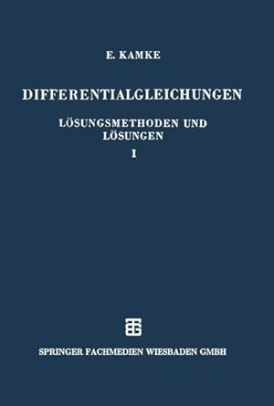 Bild des Verkufers fr Differentialgleichungen, Bd.1, Gewhnliche Differentialgleichungen zum Verkauf von Studibuch