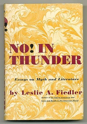 Seller image for No! in Thunder: Essays on Myth and Literature for sale by Between the Covers-Rare Books, Inc. ABAA