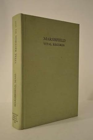 Bild des Verkufers fr vital records of marshfield, massachusetts to the year 1850 zum Verkauf von Lavendier Books