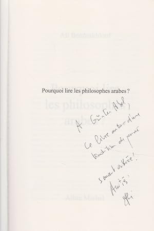 Image du vendeur pour ( Widmungsexemplar ) Pourquoi lire les philosophes arabes ? mis en vente par Fundus-Online GbR Borkert Schwarz Zerfa