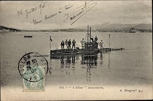 Ansichtskarte / Postkarte Französisches Unterseeboot, U-Boot, Sous marin L'Alose