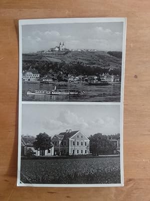 Bild des Verkufers fr AK - Josef Stockinger, Bahnhofsrestaurant - Krummnussbaum : Gute Wiener Kche, Wachauerweine, Originalbier, Pension - Fremdenzimmer zum Verkauf von Antiquariat Birgit Gerl