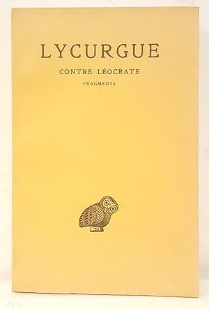 Imagen del vendedor de Contre Locrate. Fragments. Texte tabli et traduit par Flix Durrbach a la venta por Rometti Vincent