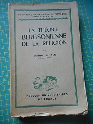 Immagine del venditore per La theorie bergsonienne de la religion venduto da Frederic Delbos