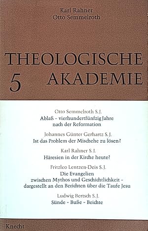 Bild des Verkufers fr Theologische Akademie Band 5. zum Verkauf von books4less (Versandantiquariat Petra Gros GmbH & Co. KG)