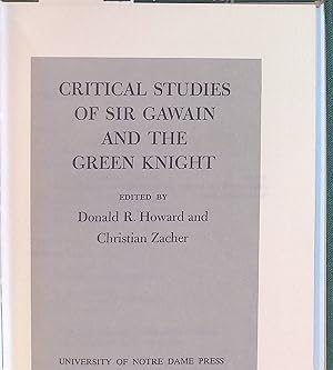 Seller image for Critical Studies of Sir Gawain and the Green Knight. for sale by books4less (Versandantiquariat Petra Gros GmbH & Co. KG)