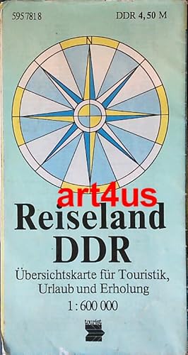 Reiseland DDR : Übersichtskarte für Touristik, Urlaub und Erholung.