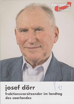 Bild des Verkufers fr Original Autogramm Josef Drr AfD MdL /// Autograph signiert signed signee zum Verkauf von Antiquariat im Kaiserviertel | Wimbauer Buchversand