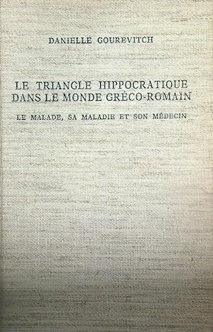 Bild des Verkufers fr Le triangle hippocratique dans le monde greco-romain zum Verkauf von Miliardi di Parole