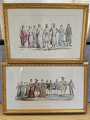 2 Etchings Hand Colored by Gallo Gallina [after Ferrario] 1827 from Il Costume Antica e Moderno