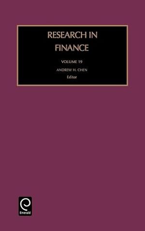 Seller image for Research in Finance (Research in Finance, 19) by Chen, Chen, Andrew H. [Hardcover ] for sale by booksXpress