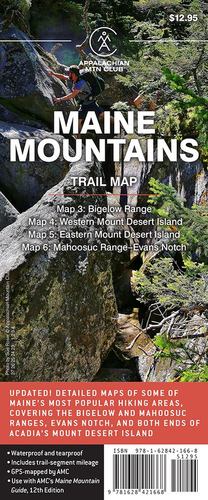 Seller image for AMC Maine Mountains Trail Maps 3  6: Bigelow Range, Western Mount Desert Island, Eastern Mount Desert Island, and Mahoosuc Range  Evans Notch by Appalachian Mountain Club Books [Map ] for sale by booksXpress
