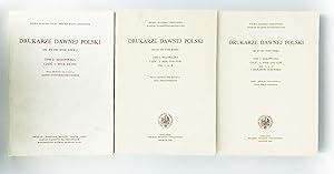 Drukarze dawnej Polski od XV do XVIII wieku. Tom I: Małopolska. Cz. 1-2 [3 volumes]