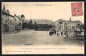 Ansichtskarte Remiremont, Place Maxonrupt, Synagogue, Ecoles Municipales, Avenue Carnot