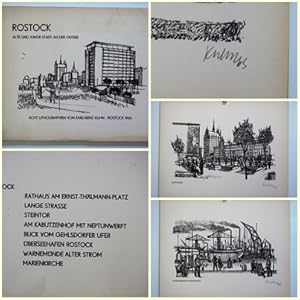 Rostock. Alte junge Stadt an der Ostsee. Acht Lithographien von Karlheinz Kuhn.