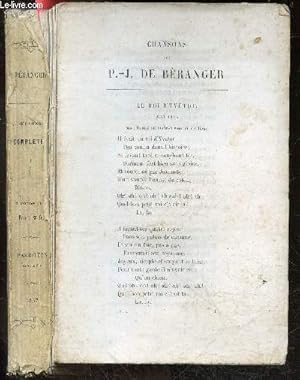 Bild des Verkufers fr Chansons de P-J de Beranger - oeuvres completes, tome I zum Verkauf von Le-Livre